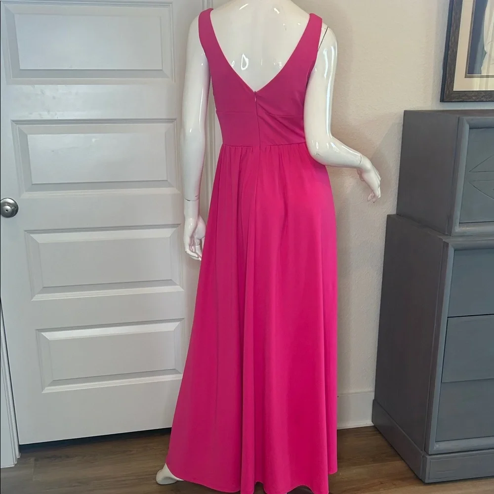 Ever Pretty Fuchsia Deep V-Neck Maxi Dress size S - Picture 5 of 8